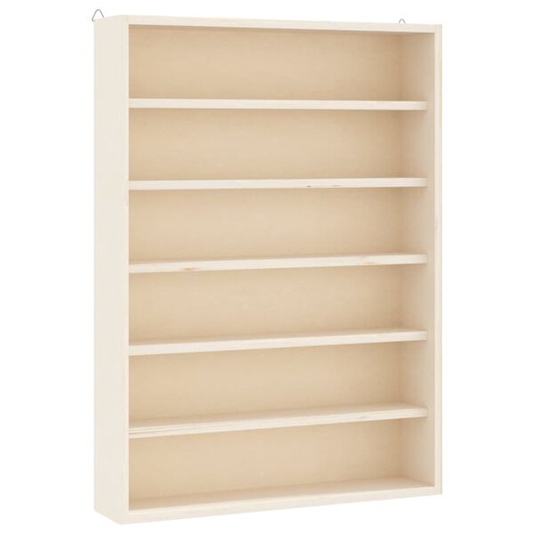 vidaXL Wooden Collector's Display Case with 6 Shelves 40x8.5x55cm