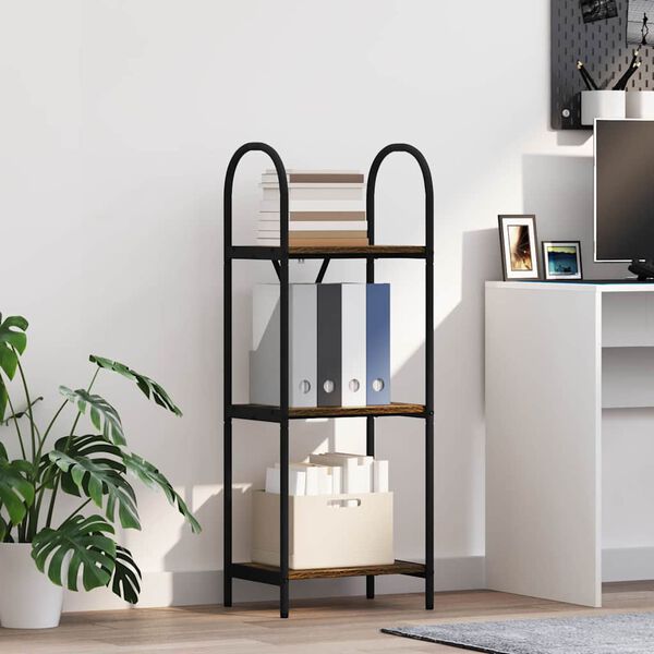 vidaXL Bookshelf Smoked Oak 40 x 30 x 109 cm Engineered wood