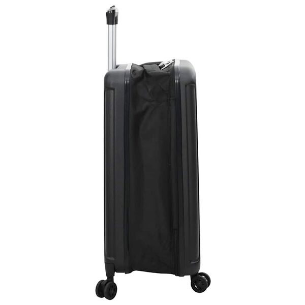 vidaXL Suitcase Folding with Lock Black 34 x 23 x 55.5 cm ABS Plastic