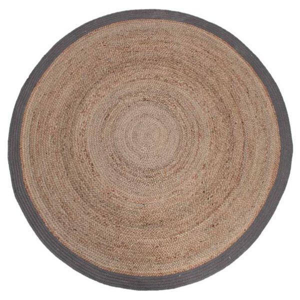 LABEL51 Carpet Jute Round 180 cm Grey