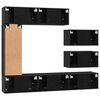 vidaXL TV Cabinet Set Wall-mounted 8 pcs Black Oak Engineered Wood
