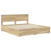 vidaXL Bed Frame with Drawer Sonoma Oak 200 x 200 cm Engineered Wood