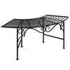 vidaXL Tree Bench 113 cm Black Steel