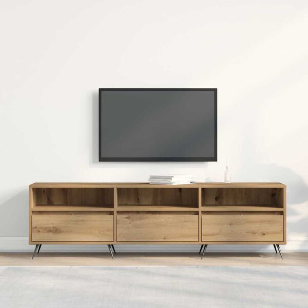 vidaXL TV Cabinet Artisan oak 150 x 30 x 44.5 cm Engineered wood