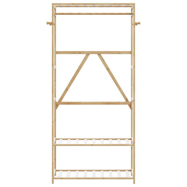 vidaXL Clothes Rack with Shelves 80x40x175 cm Bamboo