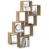 vidaXL Wall Cube Shelf Artisan Oak 90x15x119.5 cm Engineered Wood