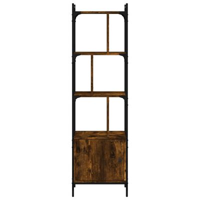 vidaXL Bookcase with Door Smoked Oak 44.5x30x154.5 cm Engineered Wood