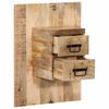 vidaXL Bedside Cabinet 60x32x80 cm Solid Rough Wood Mango
