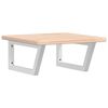 vidaXL Basin Shelf Wall Mounted Steel and Solid Wood Oak