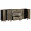 vidaXL 3 Piece Sideboards Light Grey 60x33.5x75 cm Solid Wood Mango