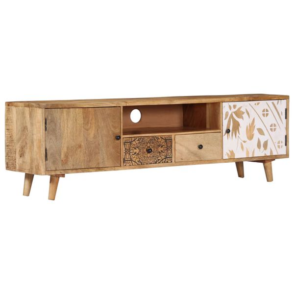 vidaXL TV Cabinet 140x30x40 cm Solid Mango Wood