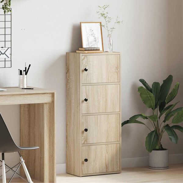 vidaXL Bookcase Sonoma Oak 40x24x102 cm Engineered Wood