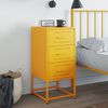 vidaXL Bedside Cabinet Mustard Yellow 36x39x78 cm Steel