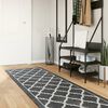 vidaXL Rug Washable Black and White 80x300 cm