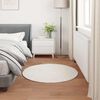 vidaXL Faux Rabbit Fur Rug Olite Cream &Oslash; 80 cm Polyester