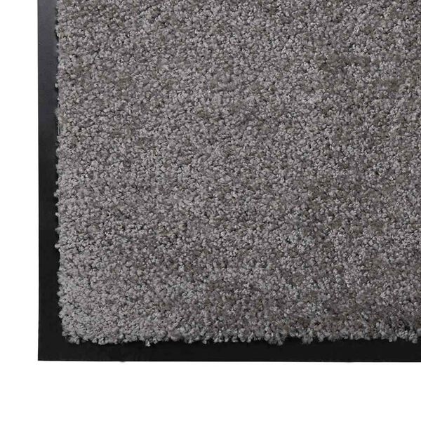 vidaXL Door Mat Light Grey 120 x 80 x 1.2 cm Teddy Fabric