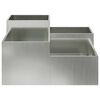 vidaXL Garden Planter Silver 100 x 100 x 48 cm Galvanised steel
