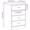 vidaXL Garage Storage Cabinet Concrete Grey 60x51x85 cm Solid Wood Pine