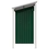 vidaXL Garden Shed with Extended Roof Green 277x107x181 cm Steel