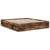 vidaXL Bed Frame without Mattress Smoked Oak 180x200 cm Super King Super King Size
