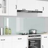 vidaXL Kitchen Backsplash 2 pcs White 90 x 60 cm Tempered Glass