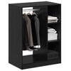 vidaXL Wardrobe with Shelf with Storage Black Oak 77 x 48 x 102 cm