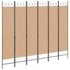 vidaXL 6-Panel Room Divider Beige 240 x 200 cm Fabric