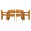 vidaXL Garden Dining Set 7 pcs Brown Solid Acacia Wood