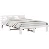 vidaXL Bed Frame with Headboard White 140 x 200 cm Solid Pine Wood