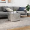 vidaXL Coffee Table with LED Lights Concrete Grey 50x50x40 cm