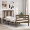 vidaXL Bed Frame without Mattress Honey Brown Single Solid Wood