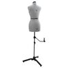 vidaXL Adjustable Dress Form Female Height Adjustable Grey S Velvet