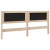 vidaXL Upholstered Headboard Brown 180 cm Solid Pine Wood