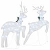 vidaXL LED Reindeers 2 pcs Cold White Fabric