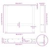 vidaXL Coffee Table Legs Natural Steel 2 pcs 50x(42-43) cm Steel