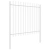 vidaXL Garden Fence 8 pcs White 13.6 x 1.5 m Powder-coated Steel