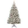 vidaXL Artificial Christmas Tree Green and White 300 cm PVC and Metal