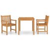 vidaXL 3 Piece Garden Dining Set 80x80 cm Solid Teak Wood