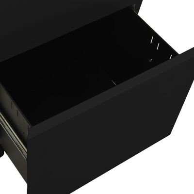 vidaXL Mobile File Cabinet Black 39x45x67 cm Steel