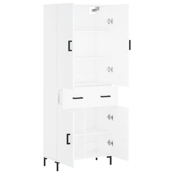 vidaXL Highboard White 69.5x34x180 cm Engineered Wood