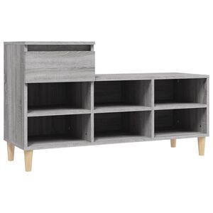 vidaXL Shoe Cabinet Grey Sonoma 102x36x60 cm Engineered Wood