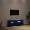 vidaXL TV Cabinet 2 pcs Black Oak 60 x 35 x 40 cm Engineered Wood