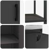 vidaXL Kitchen Storage Set with Shelf 2 pcs Black Cold-rolled Steel