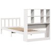 vidaXL Bookcase Bed without Mattress White 90x190 cm Single Solid Wood Pine