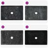 vidaXL Sink 45x30x12 cm Marble High Gloss Black