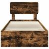 vidaXL Bed Frame with Headboard Smoked Oak 75 x 190 cm Engineered Wood