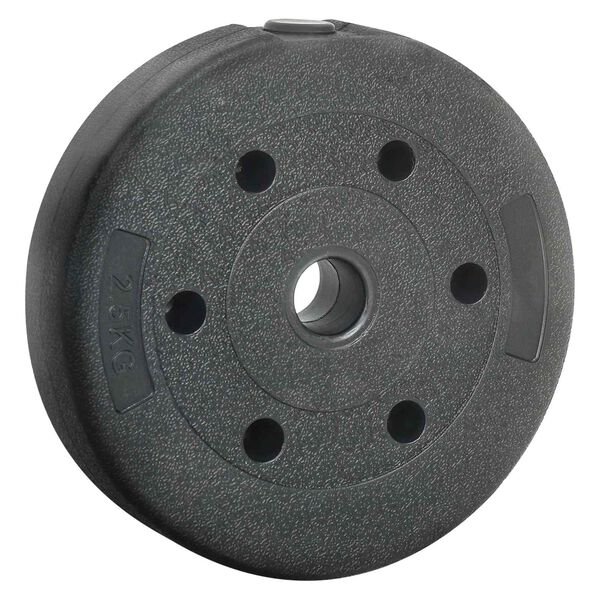 vidaXL Weight Plates 4 pcs Black Ø 21.5 x 3.8 cm