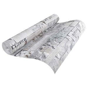 vidaXL 3D Stone Wallpaper Grey 10 x 0.53 m Non-Woven Fabric