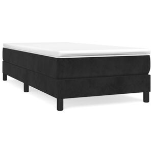 vidaXL Box Spring Bed Frame Black Single Velvet
