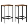 vidaXL Bar Stool 2 pcs Old Wood 40 x 32 x 64 cm Engineered Wood